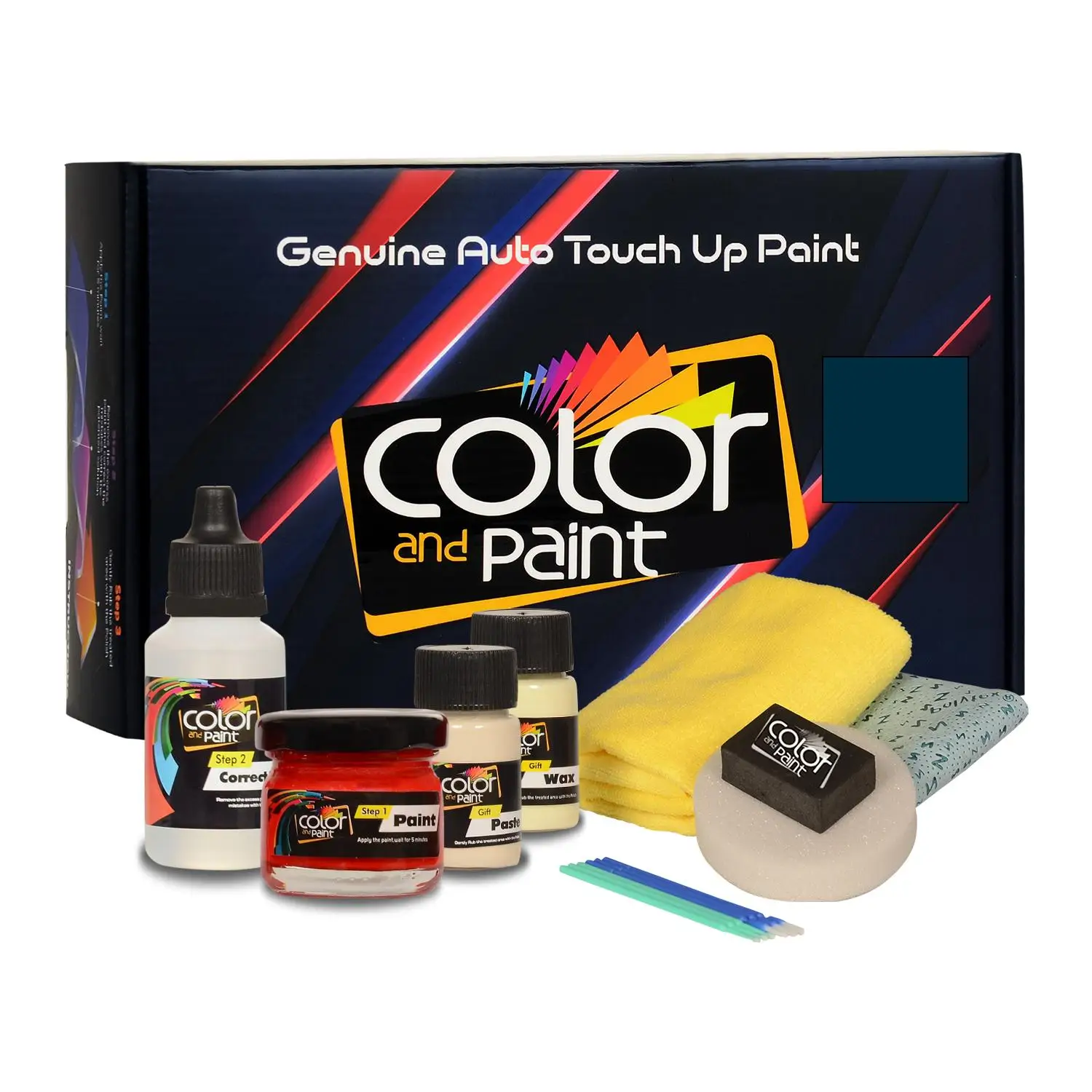 

Color and Paint compatible with Peugeot Automotive Touch Up Paint - BLEU D'ALEXANDRIE NACRE-4J-S Basic Care