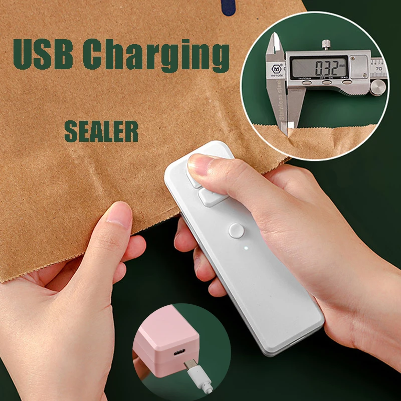 USB Chargable Mini Bag Sealer Heat Sealers With Cutter Knife Rechargeable Portable Sealer For Plastic Bag Food Storage 
USB Chargable Mini Bag Sealer Heat Sealers With Cutter Knife Rechargeable Portable Sealer For Plastic Bag Food Storage