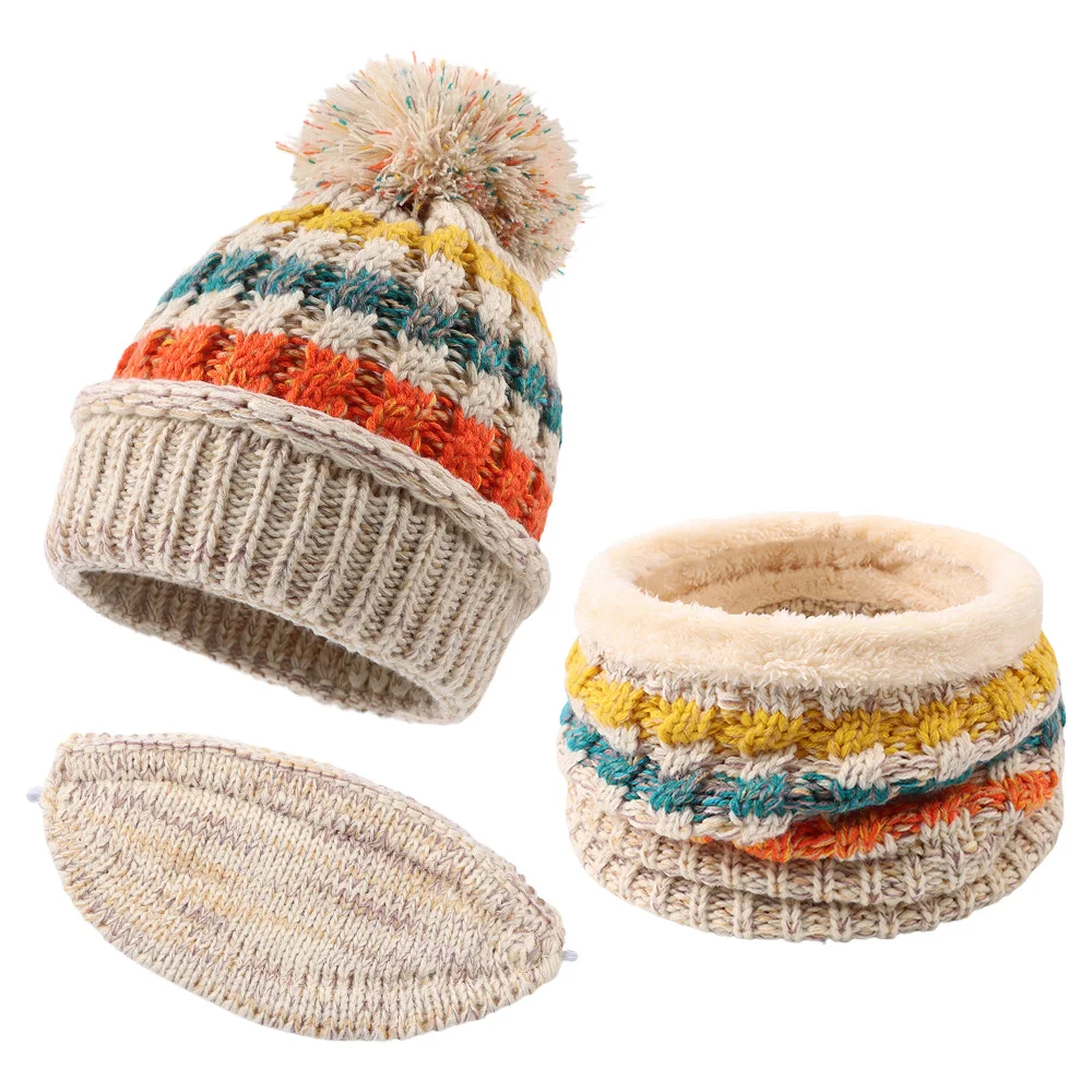 Winter Ladies Hat Mask Scarf Warm Fashion Windproof Adult Suit 3-piece Set Of Anti-fog Hat Thick Warm Knitted Cap
Winter Ladies Hat Mask Scarf Warm Fashion Windproof Adult Suit 3-piece Set Of Anti-fog Hat Thick Warm Knitted Cap