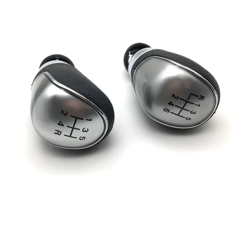 

Silver / Black 5 Speed 6 Gear Shift Knob Manual For Ford Focus 2 MK2 FL MK3 MK4 MK7 MONDEO KUGA GALAXY FIESTA Car Styling