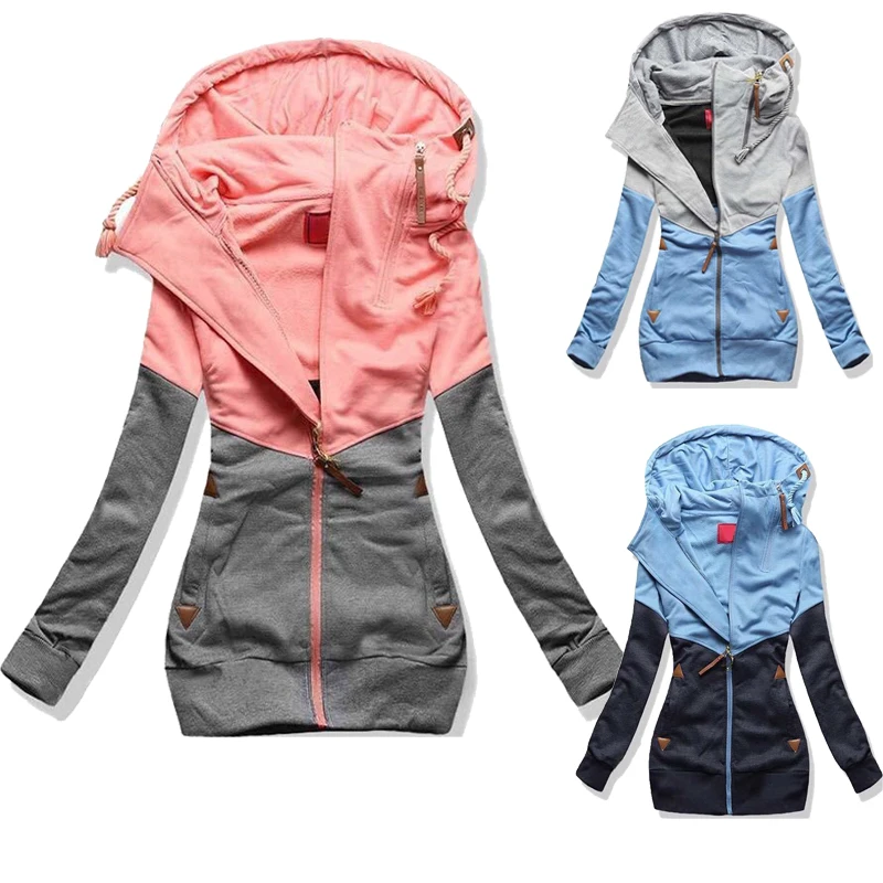 Fashion 2023 Autumn And Winter Women's Personalized Double Zipper Color Matching Hooded Long Sleeve Plush Sweater for Women
Fashion 2023 Autumn And Winter Women's Personalized Double Zipper Color Matching Hooded Long Sleeve Plush Sweater for Women