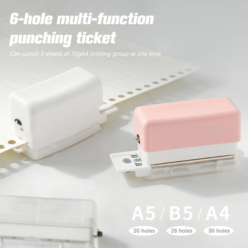 6 Holes Hole Puncher Diy A4 B5 Loose Leaf Paper Hole Punch Planner Scrapbooking Paper Binding Standard Hole Punch Machine
6 Holes Hole Puncher Diy A4 B5 Loose Leaf Paper Hole Punch Planner Scrapbooking Paper Binding Standard Hole Punch Machine