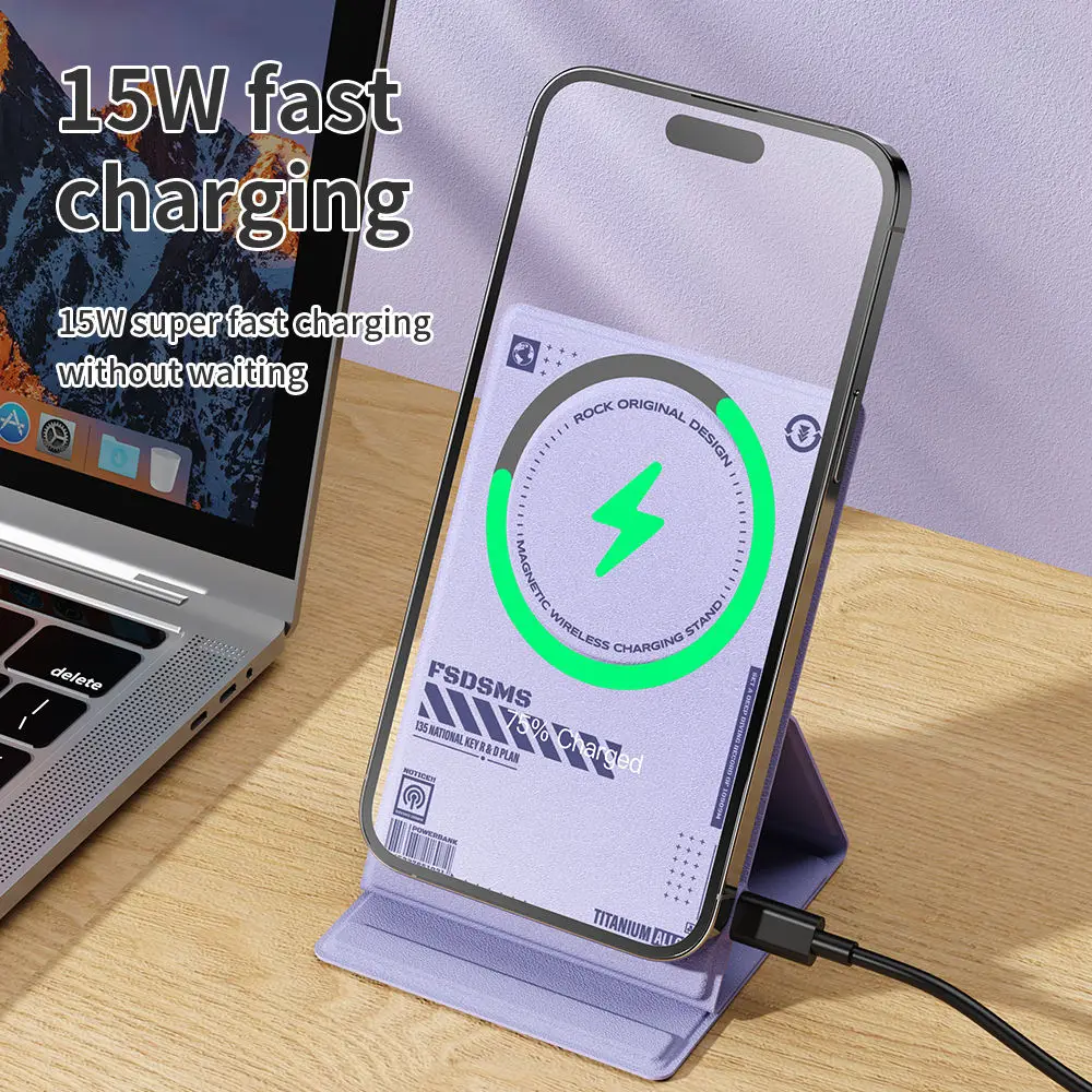 ROCK 15W Magnetic Wireless Charger For iPhone 15 14 13 12 11 Pro X XS Max XR Foldable Premium Leather Fast Charging Dock Station
ROCK 15W Magnetic Wireless Charger For iPhone 15 14 13 12 11 Pro X XS Max XR Foldable Premium Leather Fast Charging Dock Station