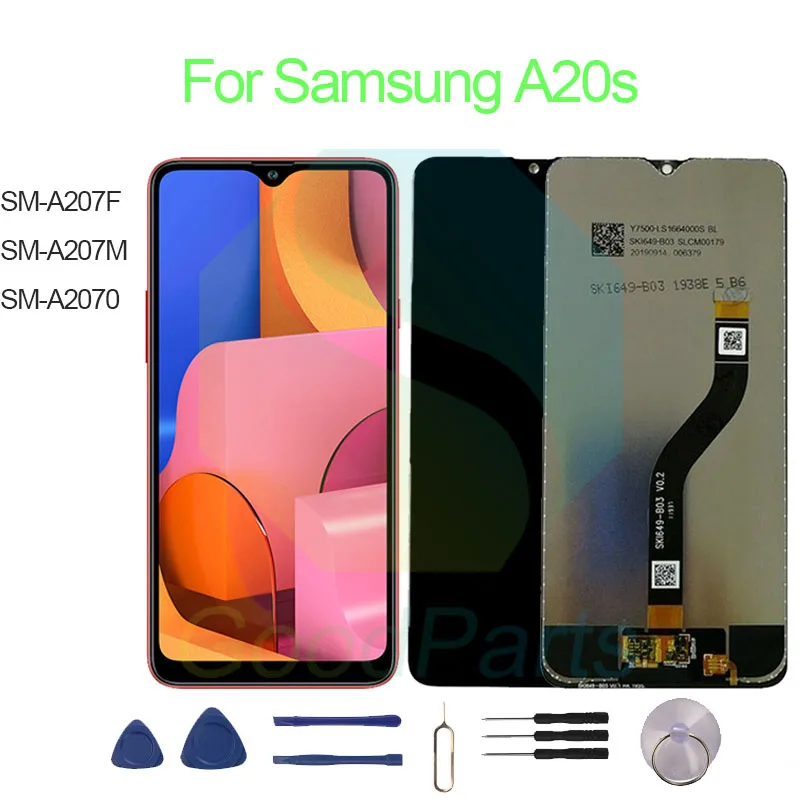 

ЖК-дисплей для Samsung A20s, экран 6,5 дюйма, SM-A207F, SM-A207M A20s, сменный сенсорный дигитайзер в сборе