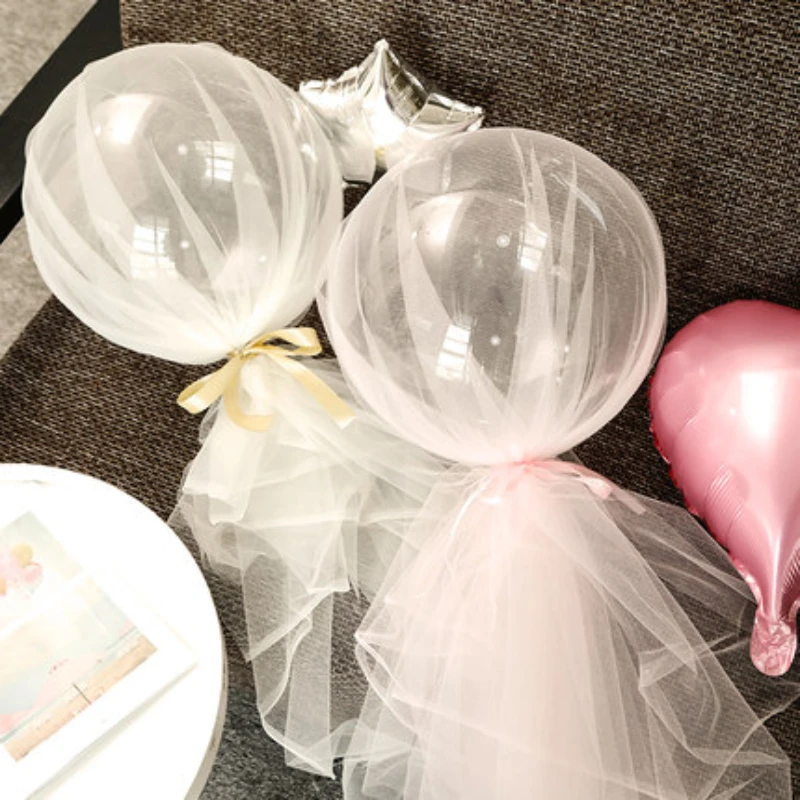 

Воздушные шары, Тюлевая нить, сетка для украшения свадебной вечеринки, товары для вечеринки в честь Дня рождения ребенка, детское украшение для вечеринки 2 м/6,6 фута