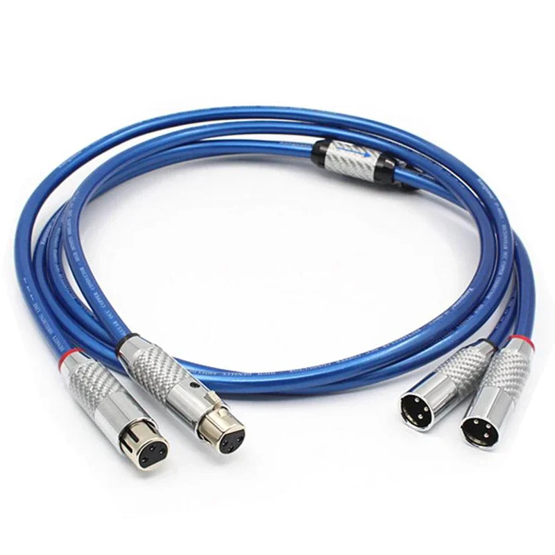 

Pair XLR Balanced Cable Square-core OCC Copper HiFi Audio Interconnect Line for Amplifier DAC CD Player