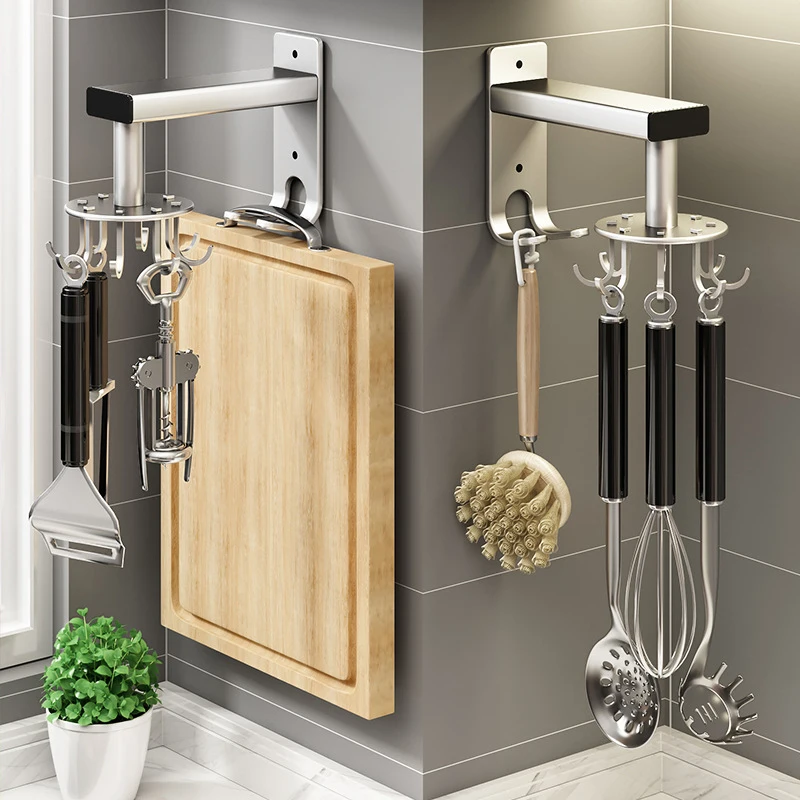 Kitchen Gadgets Accessorie Kitchen Storage Wall Rack for Kitchen Multi-Purpose Hooks No-drill Rotatable Hanging Rack Organizer
Kitchen Gadgets Accessorie Kitchen Storage Wall Rack for Kitchen Multi-Purpose Hooks No-drill Rotatable Hanging Rack Organizer