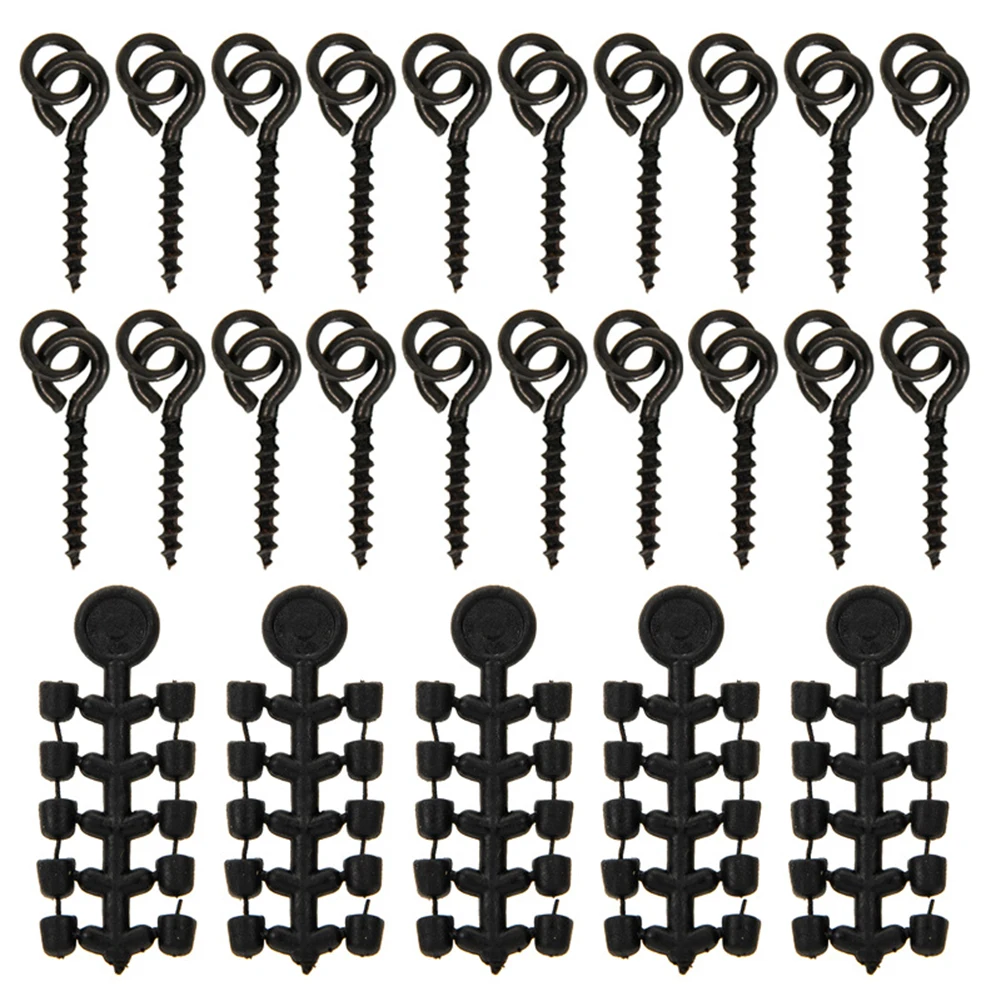 Fishing Bait Screws 20pcs Boilies Bait 50pcs Accessories Black Wear-resistance Copper+ABS Hook Stops Beads Part
Fishing Bait Screws 20pcs Boilies Bait 50pcs Accessories Black Wear-resistance Copper+ABS Hook Stops Beads Part