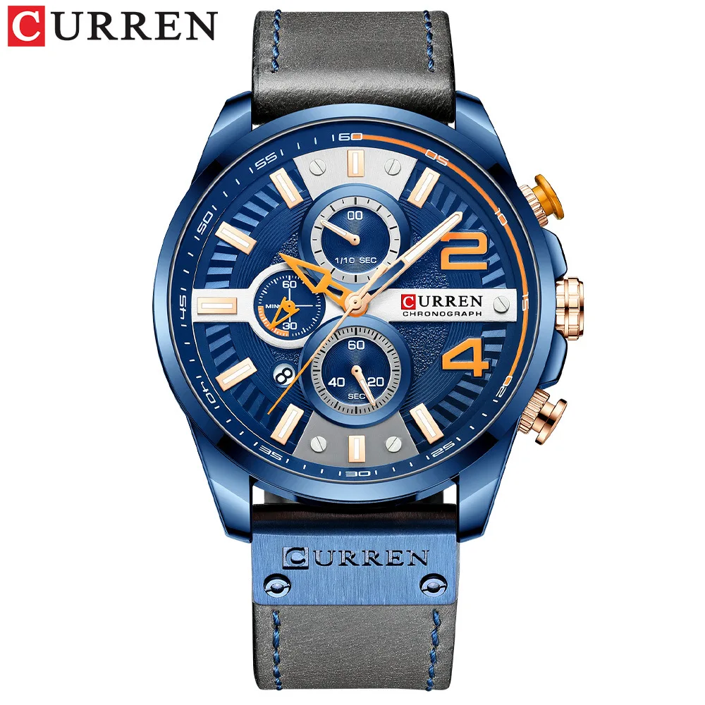 Curren Man Watch High Quality Waterproof Chronograph Luminous Men's Wristwatch Leather Men Quartz Watches Casual Clock
Curren Man Watch High Quality Waterproof Chronograph Luminous Men's Wristwatch Leather Men Quartz Watches Casual Clock