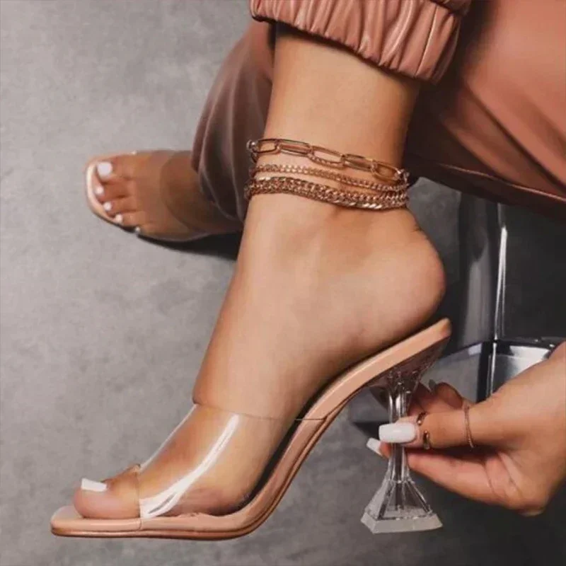 PVC Jelly Slippers Open Toed High Heels Women Transparent Heel Slippers Lady Shoes Sexy Slippers Plus Size
PVC Jelly Slippers Open Toed High Heels Women Transparent Heel Slippers Lady Shoes Sexy Slippers Plus Size