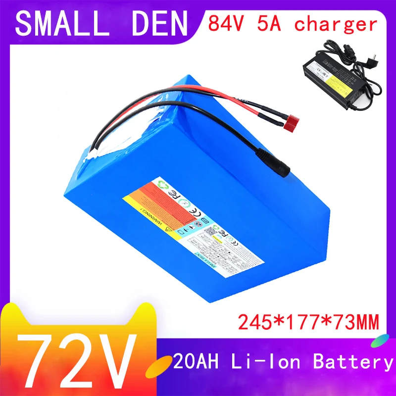 New 72V 20Ah 21700 lithium battery pack 20S4P 84V electric bicycle scooter motorcycle BMS 3000W high power battery + 5A charger
New 72V 20Ah 21700 lithium battery pack 20S4P 84V electric bicycle scooter motorcycle BMS 3000W high power battery + 5A charger