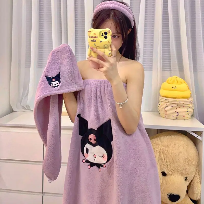 Банное полотенце Sanrio Kuromi Cinnamoroll с мультяшным принтом Y2k, милая женская модель, новая японская Милая модная банная юбка в подарок
Банное полотенце Sanrio Kuromi Cinnamoroll с мультяшным принтом Y2k, милая женская модель, новая японская Милая модная банная юбка в подарок