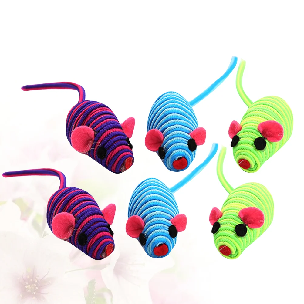 6PCS Cat Mouse- Elastic Rope Mouse Cat Teaser Mouse Creative Cat Grinding Chew Toys for Small Medium Large Cat ( )
6PCS Cat Mouse- Elastic Rope Mouse Cat Teaser Mouse Creative Cat Grinding Chew Toys for Small Medium Large Cat ( )