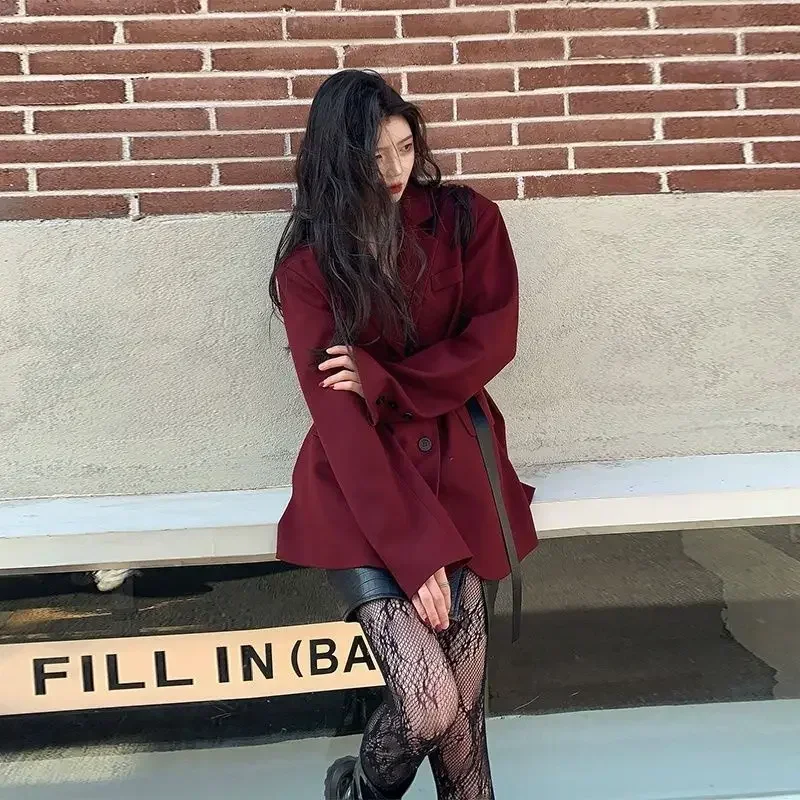 Куртка женская однотонная, красная верхняя одежда, блейзер в Корейском стиле, Весенняя Роскошная Одежда в американском стиле 
Куртка женская однотонная, красная верхняя одежда, блейзер в Корейском стиле, Весенняя Роскошная Одежда в американском стиле