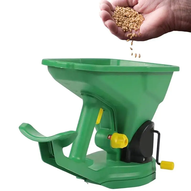 

Hand Held Seed Spreader Gardening Portable Seeder Small Seeder Hand Operated Lawn Seed Field Fertilizer Applicator 1.5L Manual