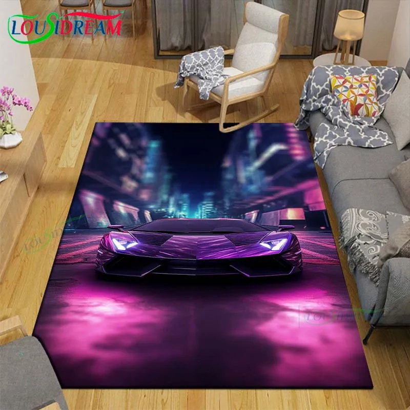 

Exquisite L-Lamborghini-s Car Printed Carpets Living Room Anti-Skid Area Rug Kids Bedroom Mats Photography Props Gift