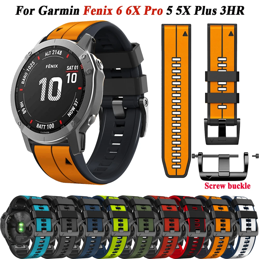 

26 22MM Watchband For Garmin Fenix 6 6X Pro 7 7X 5 5X Plus Epix 2 3HR Instinct 2 935 945 Silicone Quick Easyfit Wrist Band Strap