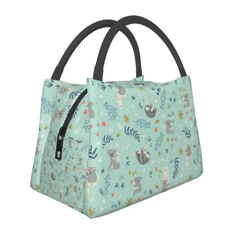 

Cute Sloth Pattern Thermal Insulated Lunch Bag Women Kawaii Lazy Animal Resuable Lunch Container Travel Storage Meal Food Box