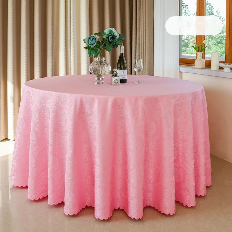 Hotel tablecloth Large round table Restaurant Wedding banquet banquet table cloth jacquard thickened
Hotel tablecloth Large round table Restaurant Wedding banquet banquet table cloth jacquard thickened