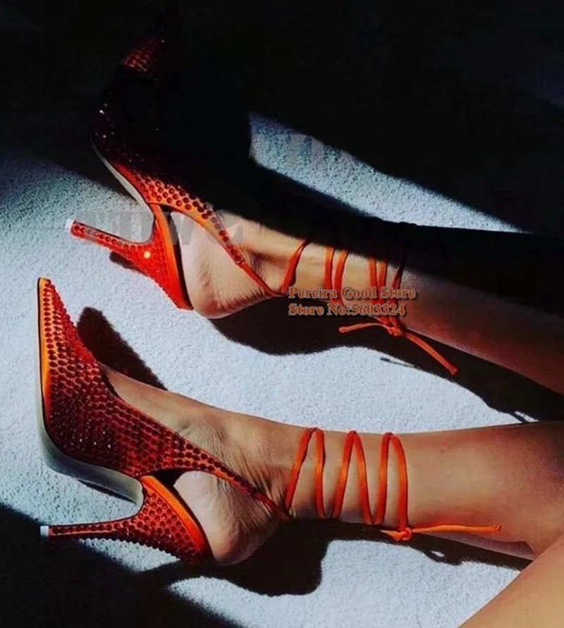Orange Rhinestone High Heel Pumps Shinny Crystal Slingback Shoes Shallow Pointy Toe Wedding Shoes Size 43 Customzied
Orange Rhinestone High Heel Pumps Shinny Crystal Slingback Shoes Shallow Pointy Toe Wedding Shoes Size 43 Customzied
