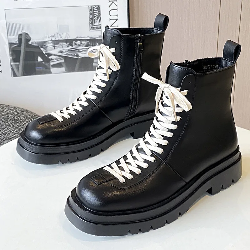 Street Style Man Chelsea Boots Lace Up Men Casual Shoes High Top Leather Sneakers Men Winter Chunky Ankle Boots Botines Hombre
Street Style Man Chelsea Boots Lace Up Men Casual Shoes High Top Leather Sneakers Men Winter Chunky Ankle Boots Botines Hombre