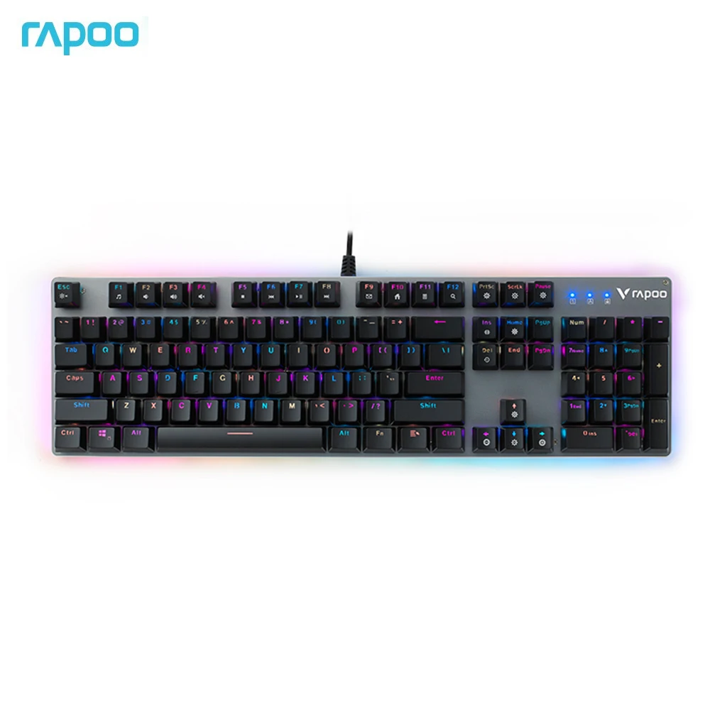 Original Rapoo V520RGB Mechanical Wired Keyboard,With Dustproof & Waterproof, Special Infrared Silver Shaft,RGB Dual Backlight
Original Rapoo V520RGB Mechanical Wired Keyboard,With Dustproof & Waterproof, Special Infrared Silver Shaft,RGB Dual Backlight