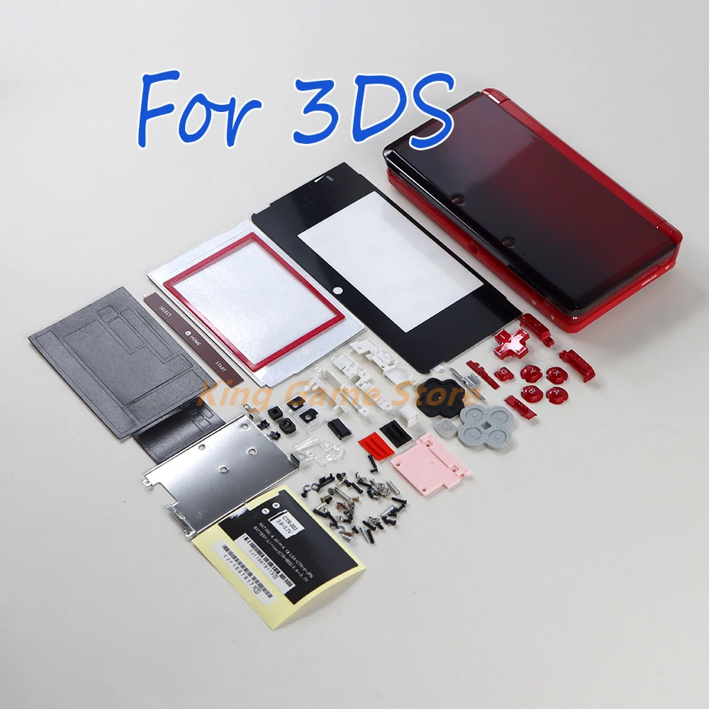 

Полный комплект корпусов для 3DS, задняя крышка с объективом для 3DS, запасные части для ремонта с наклейками на кнопки для 3DS