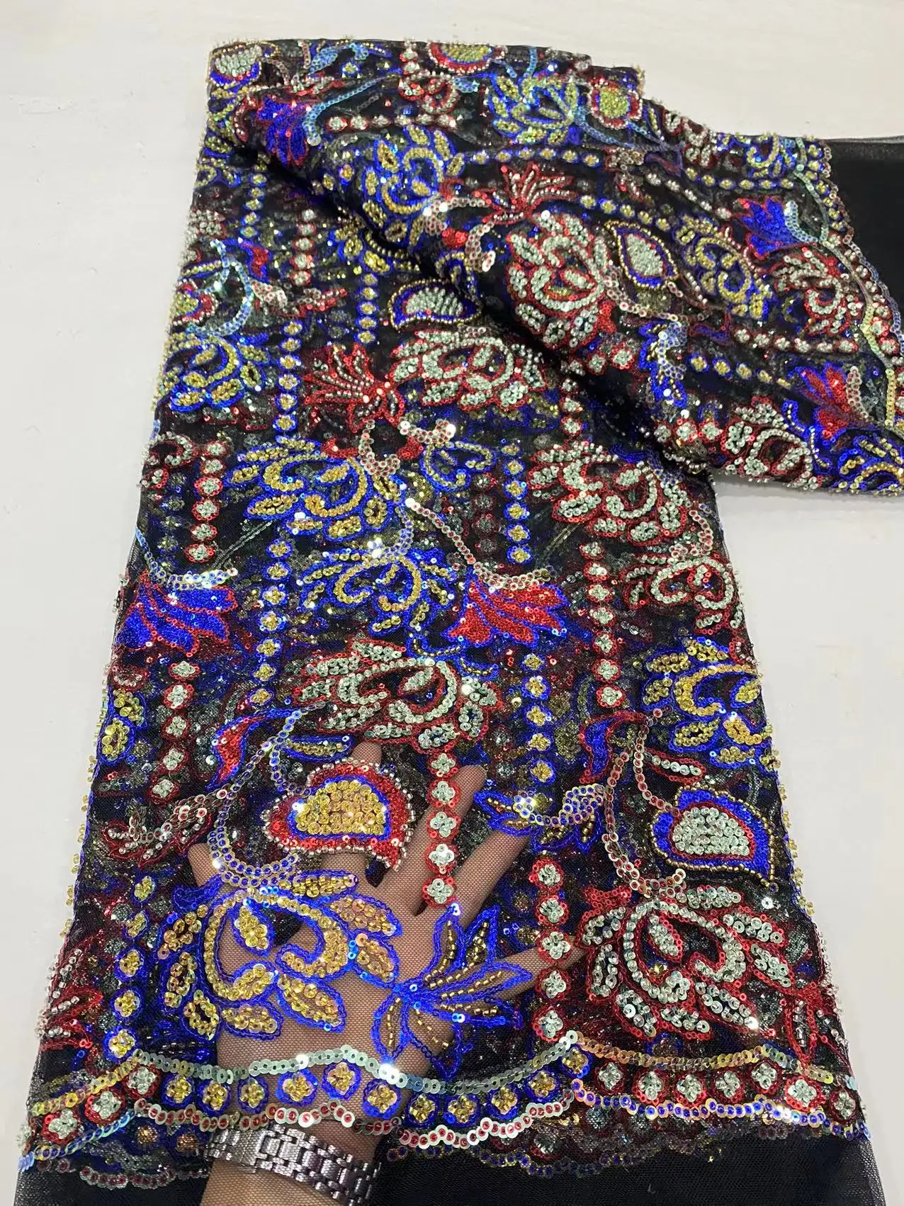 Colourful African Luxury Beaded Tulle Lace Fabric 2023 French Handmade Sequins Fabric Nigeria For Wedding Bride Party Dress Sew
Colourful African Luxury Beaded Tulle Lace Fabric 2023 French Handmade Sequins Fabric Nigeria For Wedding Bride Party Dress Sew