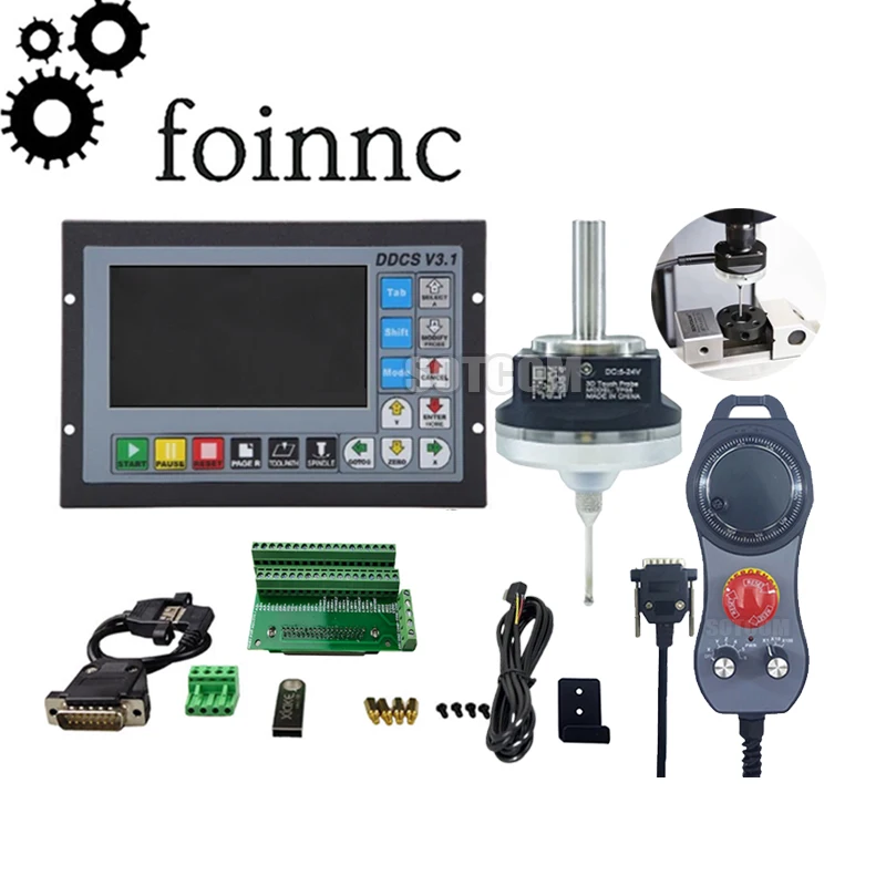 Набор автономного контроллера Ddcsv3.1 3/4 Axis Cnc с V5 V6 анти-роликовым 3d сенсорным зондом для поиска краев аварийной остановки электронным ручным колесом 
Набор автономного контроллера Ddcsv3.1 3/4 Axis Cnc с V5 V6 анти-роликовым 3d сенсорным зондом для поиска краев аварийной остановки электронным ручным колесом