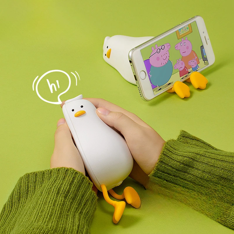 

Hand Warmer Cute Duck Shape Rechargeable Warmer Power Bank 4000mAh Electric Portable Pocket Heater Indoor Out Door Cold Winters