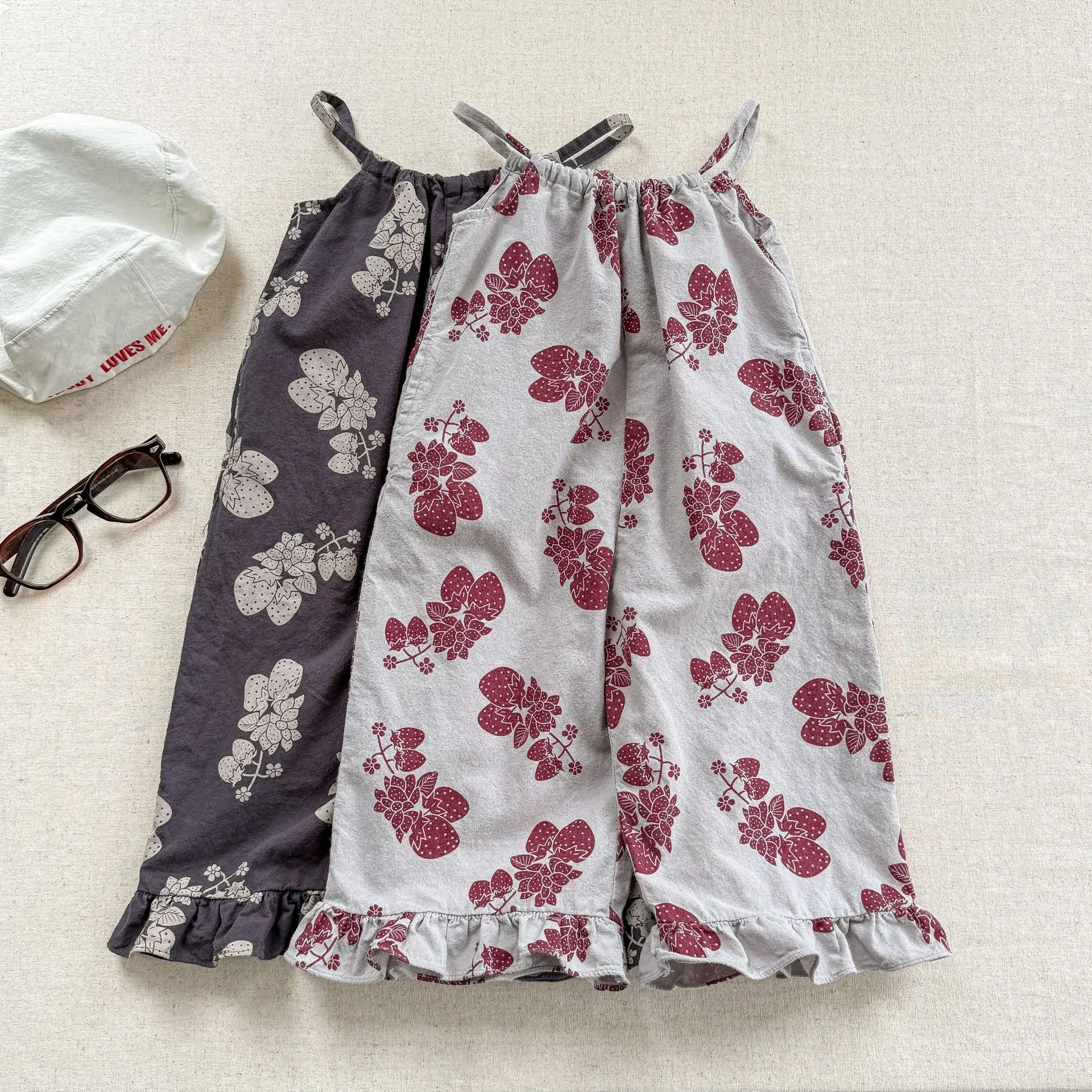 2025 Summer New Girls Loose Sling Pants Fashion Kids Girls Overalls Children Wide Leg Pants Baby Casual Trousers Girls Clothes 24 S8ac773edf7704dfdaabd44f7549b215e7