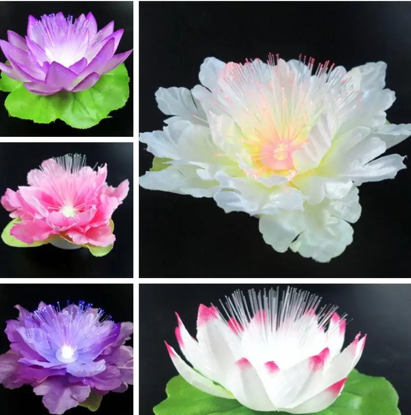 New LED colorful fiber optic lotus lights small flower night light flash festival decoration luminous lights 6pcs/lot
New LED colorful fiber optic lotus lights small flower night light flash festival decoration luminous lights 6pcs/lot