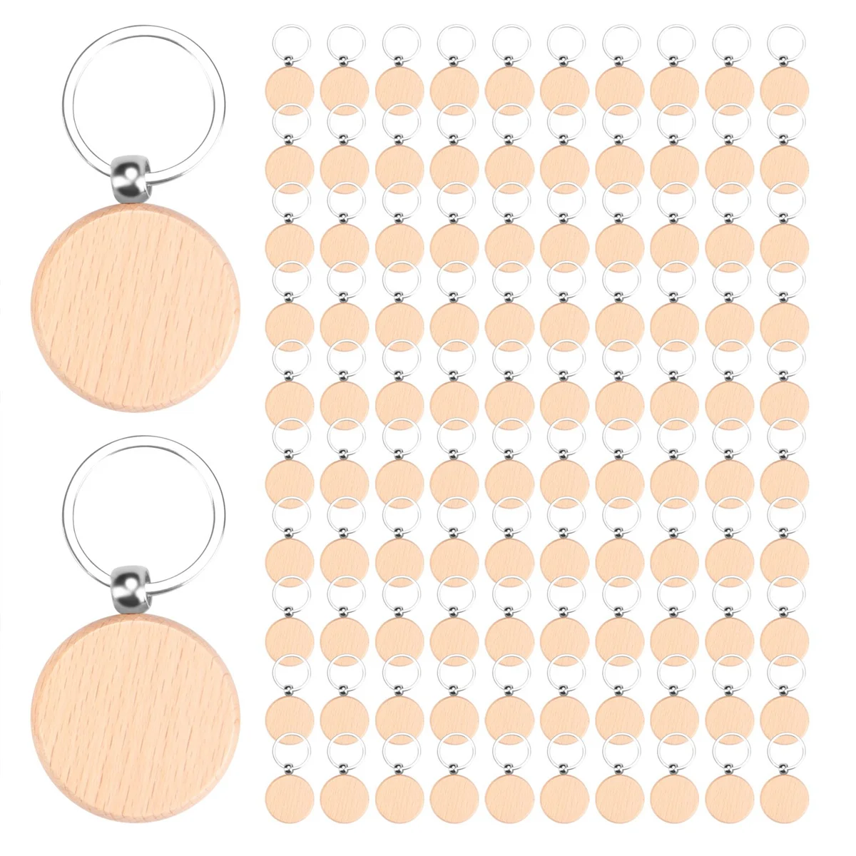 100Pieces Wooden Keychain Blanks Bulk Round Wood Engraving Blanks Unfinished Wooden Key Ring Key Tag B
100Pieces Wooden Keychain Blanks Bulk Round Wood Engraving Blanks Unfinished Wooden Key Ring Key Tag B