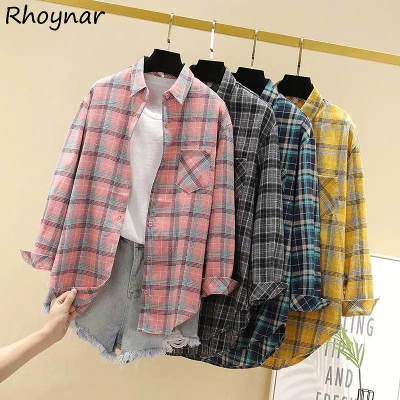S-5XL New Shirts Women Plaid Modern Korean Style Classic Vintage Special Young Creativity Thicken Autumn Basics Popular Leisure
S-5XL New Shirts Women Plaid Modern Korean Style Classic Vintage Special Young Creativity Thicken Autumn Basics Popular Leisure