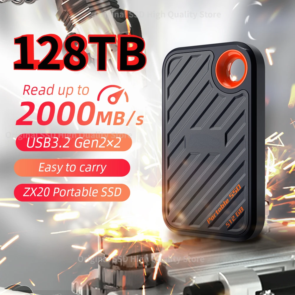 Portable SSD 64TB 128TB ZX20 External Hard Drive SSD 1tb 2tb 512G USB3.2 Hard Disk Solid State Drive for laptop PC Phone
Portable SSD 64TB 128TB ZX20 External Hard Drive SSD 1tb 2tb 512G USB3.2 Hard Disk Solid State Drive for laptop PC Phone