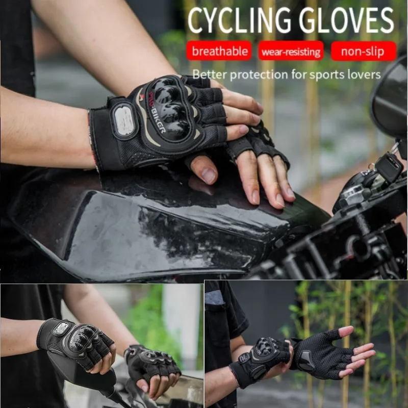 

Motorcycle Gloves PRO-BIKER MCS-04C Half Finger Racing Motocross Motorbike Guantes Luva Motociclista Para Eldivenler Moto Gloves