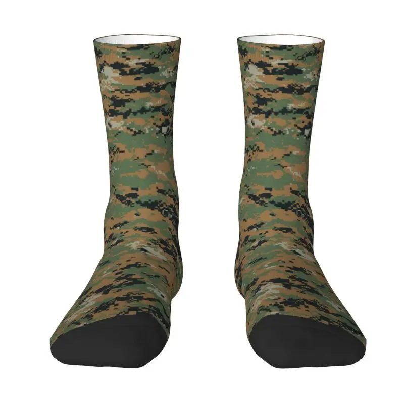 

Marpat Military Army Camo Men Women Crew Socks Unisex Cute 3D Printing Woodland Camouflage Dress Socks