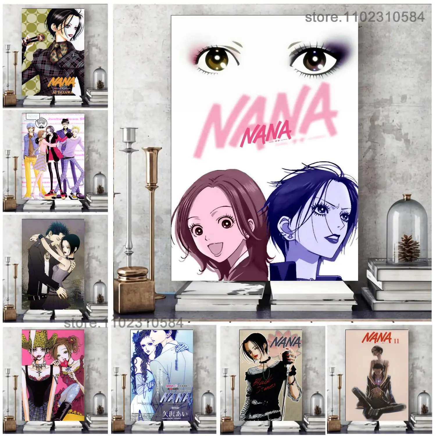 

nana osaki poster Wall Art Canvas Posters Decoration Art Poster Personalized Gift Modern Family bedroom Painting