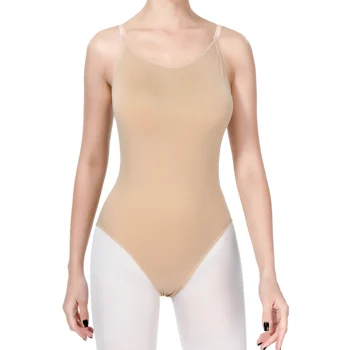 여성용 캐미솔 레오타드 발레 브리프, 심리스 속옷, 댄스 웨어 상품 이미지