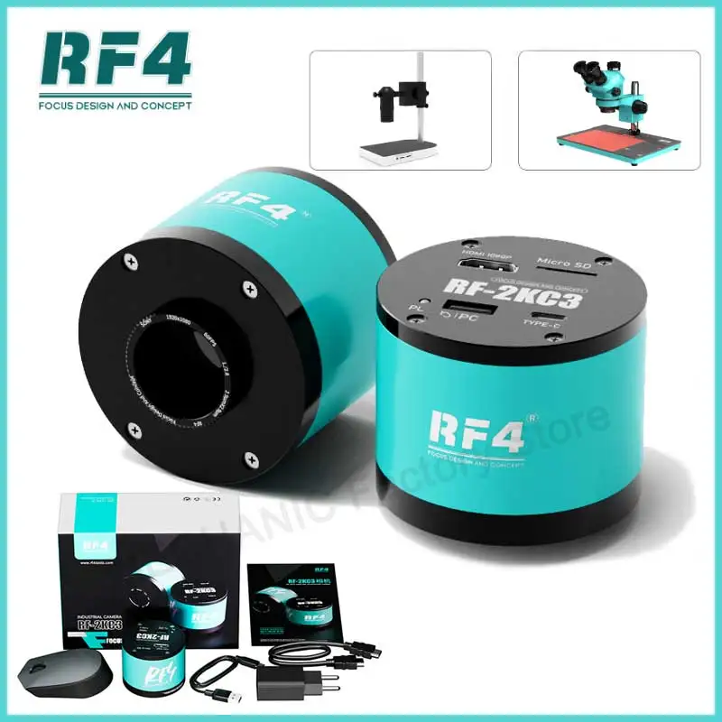 RF4 RF-2K C3 camera HDMI USB mount digital video microscope camera typeC compatible for mobile motherboard repair
RF4 RF-2K C3 camera HDMI USB mount digital video microscope camera typeC compatible for mobile motherboard repair