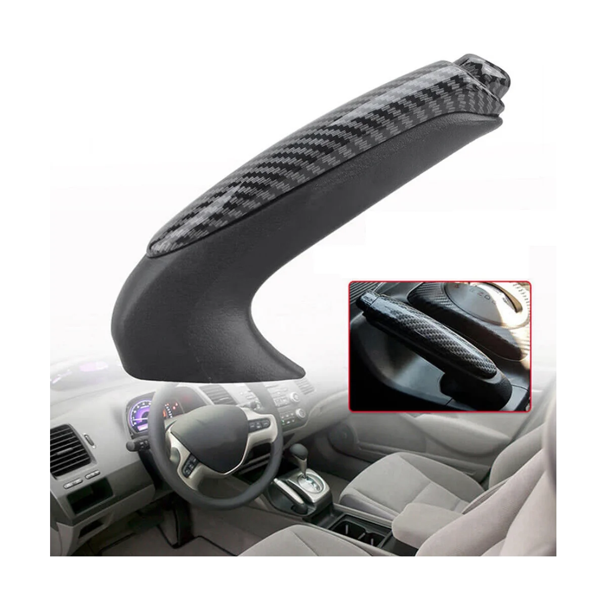 

Brake Handle Gear Shift Knob Cover for Honda Civic 2006-2011 Left Hand Drive 47115-SNA-A82ZA