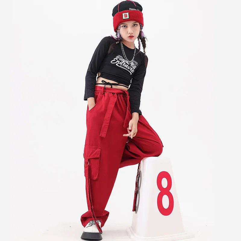 Kids Jazz Dance Costume Fashion Streetwear Letter Print Crop Top Cargo Pant Set Urban Girls High-end Stage Festival Rave Outfits
Kids Jazz Dance Costume Fashion Streetwear Letter Print Crop Top Cargo Pant Set Urban Girls High-end Stage Festival Rave Outfits