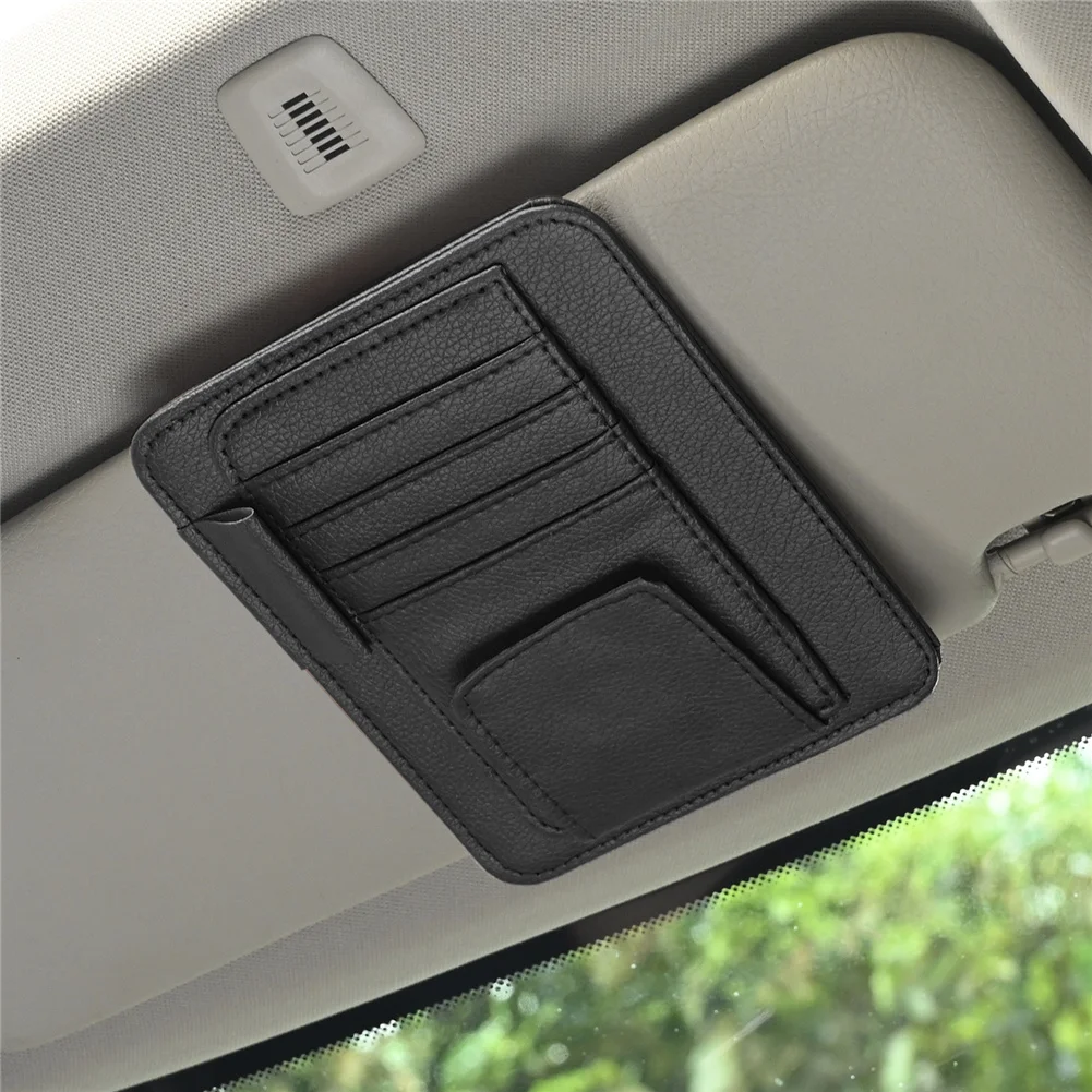 Car Sun Visor Organizer Leather Sunglasses Holder Multi-functional Card Holder Storage Pocket Car Glasses Clip Auto Accessories
Car Sun Visor Organizer Leather Sunglasses Holder Multi-functional Card Holder Storage Pocket Car Glasses Clip Auto Accessories