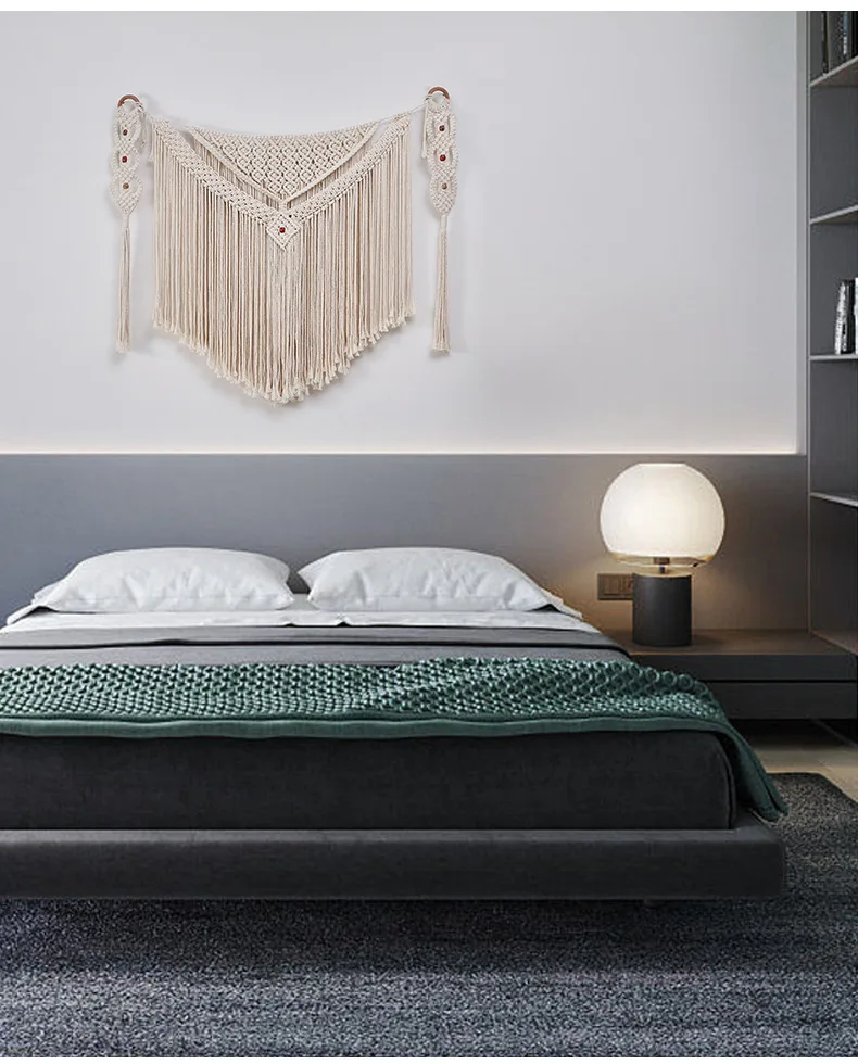 Nordic Woven Wall Tapestry - Handmade Cotton Tassel Decor 2 S8ad81f5145d2495f924dbf00667f54cbK