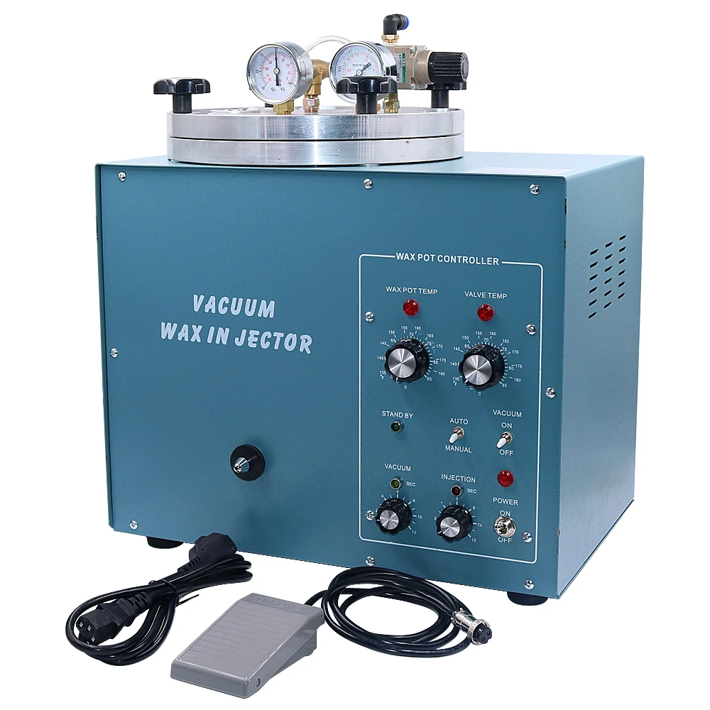 

PHYHOO Square Vacuum Wax Injector Casting Machine Jewelry Digital Quartet Valve Hand Grasping Machine 110V/220V