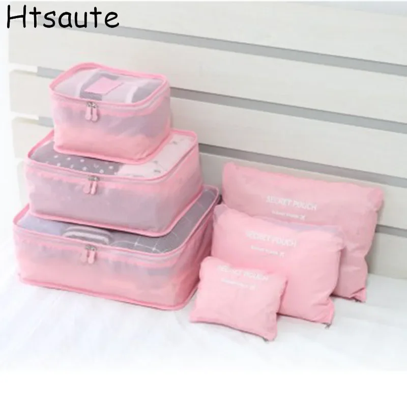 

6PCS Set Travel Storage Bag Large Capacity Suitcase Storage Luggage Clothes Sorting Organizer Pouch Case Shoes Packing Cube
