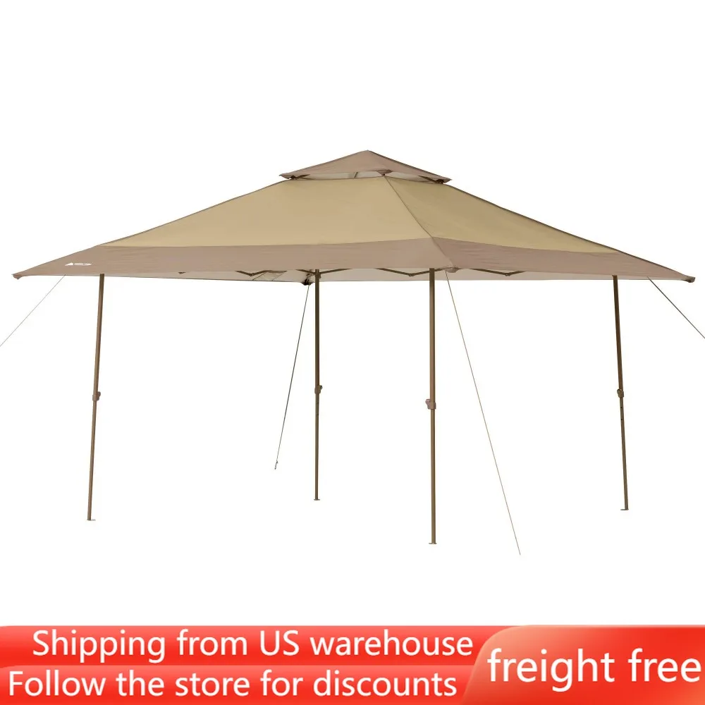 

13' X 13' Beige Instant Outdoor Canopy With UV Protection Camping Tent Travel Tents Supplies Equipment Shelters,Freight Free