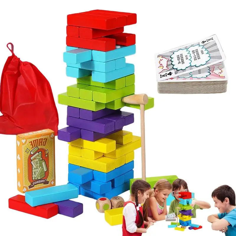 Игрушка Tumbling Tower Game, 54 шт., деревянная модель, игрушка Монтессори, подарок, Деревянная Башня, деревянный блок, игра для укладки, Классическая игра для телефона
Игрушка Tumbling Tower Game, 54 шт., деревянная модель, игрушка Монтессори, подарок, Деревянная Башня, деревянный блок, игра для укладки, Классическая игра для телефона