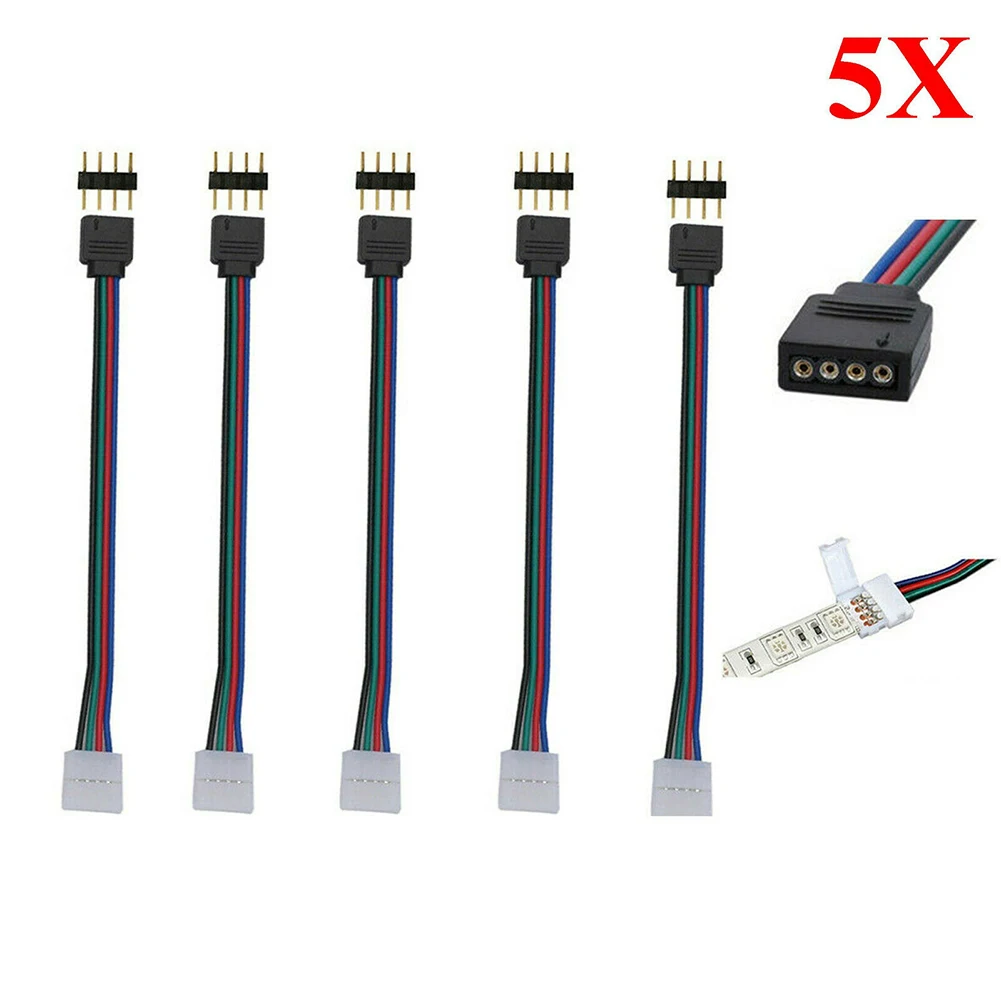 

PVC Plastic 4PIN Male/Female Connector Wire Cable For 3528 5050 RGB LED Strip Light Female Male Connector Cable