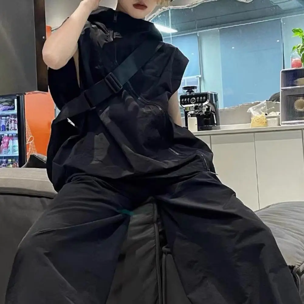 Женский жилет с капюшоном, летняя свободная жилетка, стильный женский летний жилет с капюшоном и Диагональной молнией, Солнцезащитный Повседневный жилет для женщин 
Женский жилет с капюшоном, летняя свободная жилетка, стильный женский летний жилет с капюшоном и Диагональной молнией, Солнцезащитный Повседневный жилет для женщин